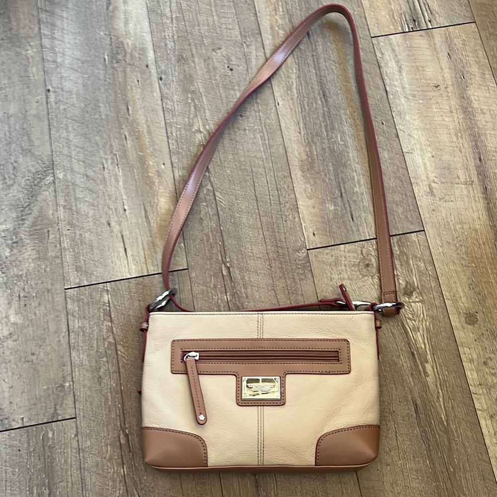 Tignanello light tan and brown purse
